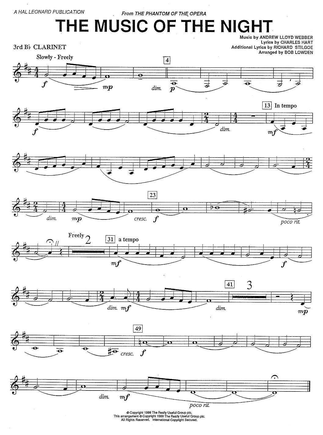 THE MUSIC OF THE NIGTH-CLARINET（单簧管三重奏分谱）其它曲谱（图3）