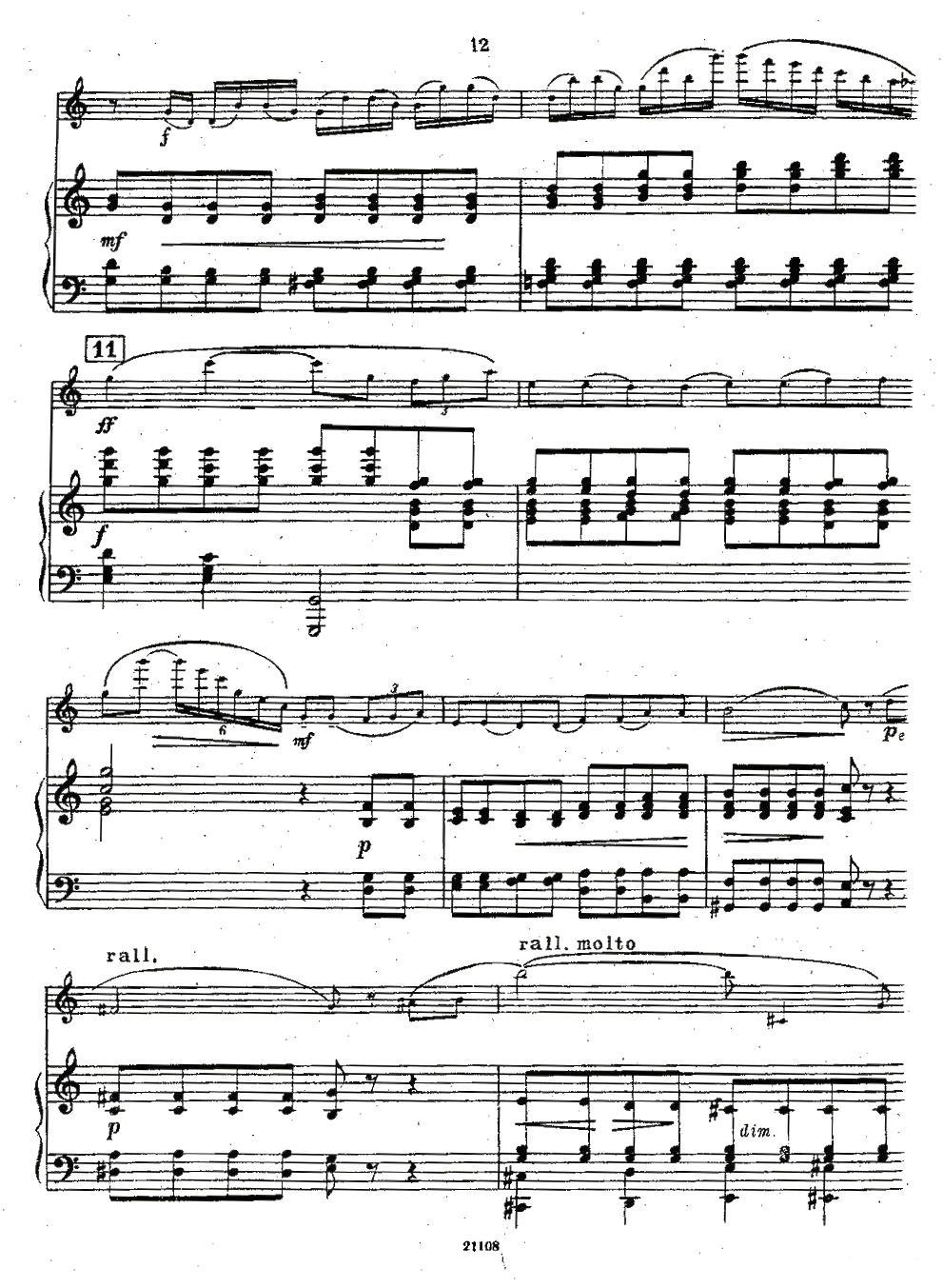 Chaminade Flute Concertino（莎米纳德长笛协奏曲）其它曲谱（图11）