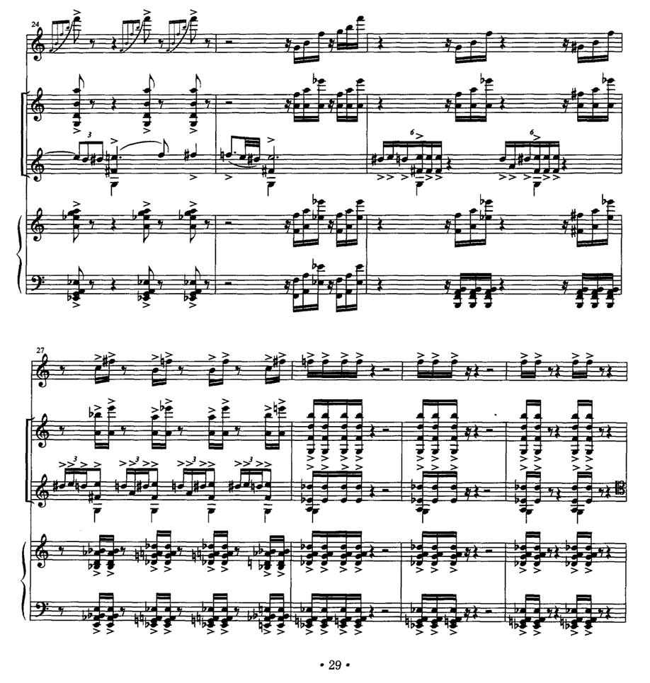 四重奏 op．41（为小提琴、大提琴、单簧管与钢琴而作）其它曲谱（图6）