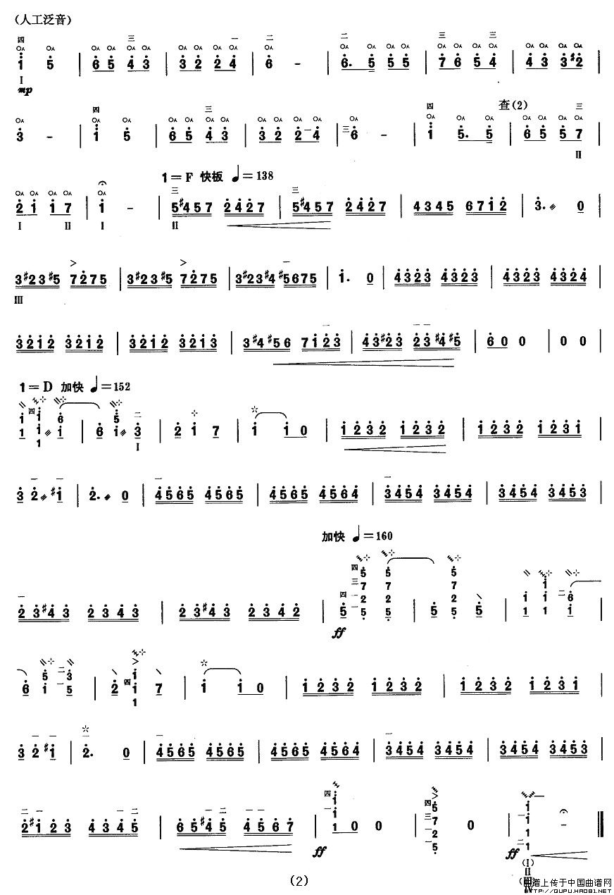 柳琴八级：查尔达斯舞曲其它曲谱（图2）