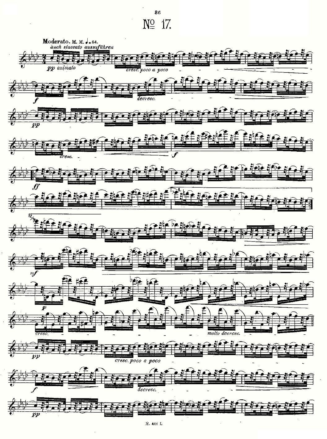 24首长笛练习曲 Op.15 之16—20其它曲谱（图4）