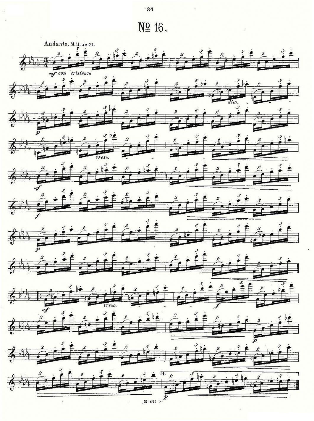 24首长笛练习曲 Op.15 之16—20其它曲谱（图2）