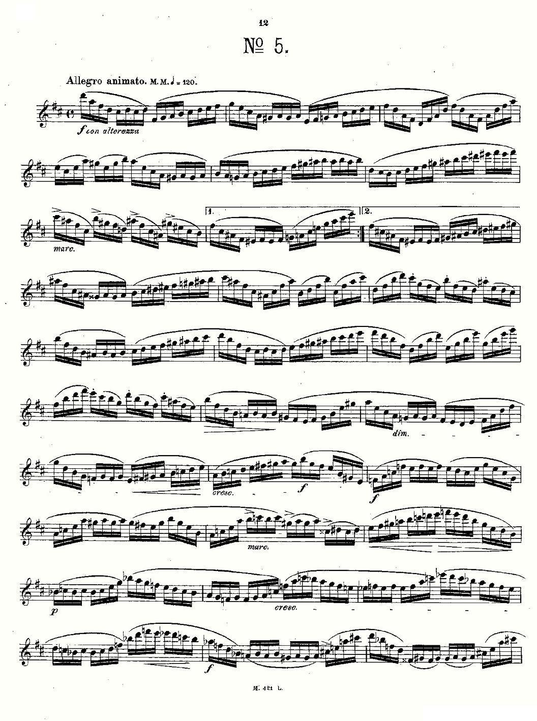 24首长笛练习曲 Op.15 之1—5其它曲谱（图12）