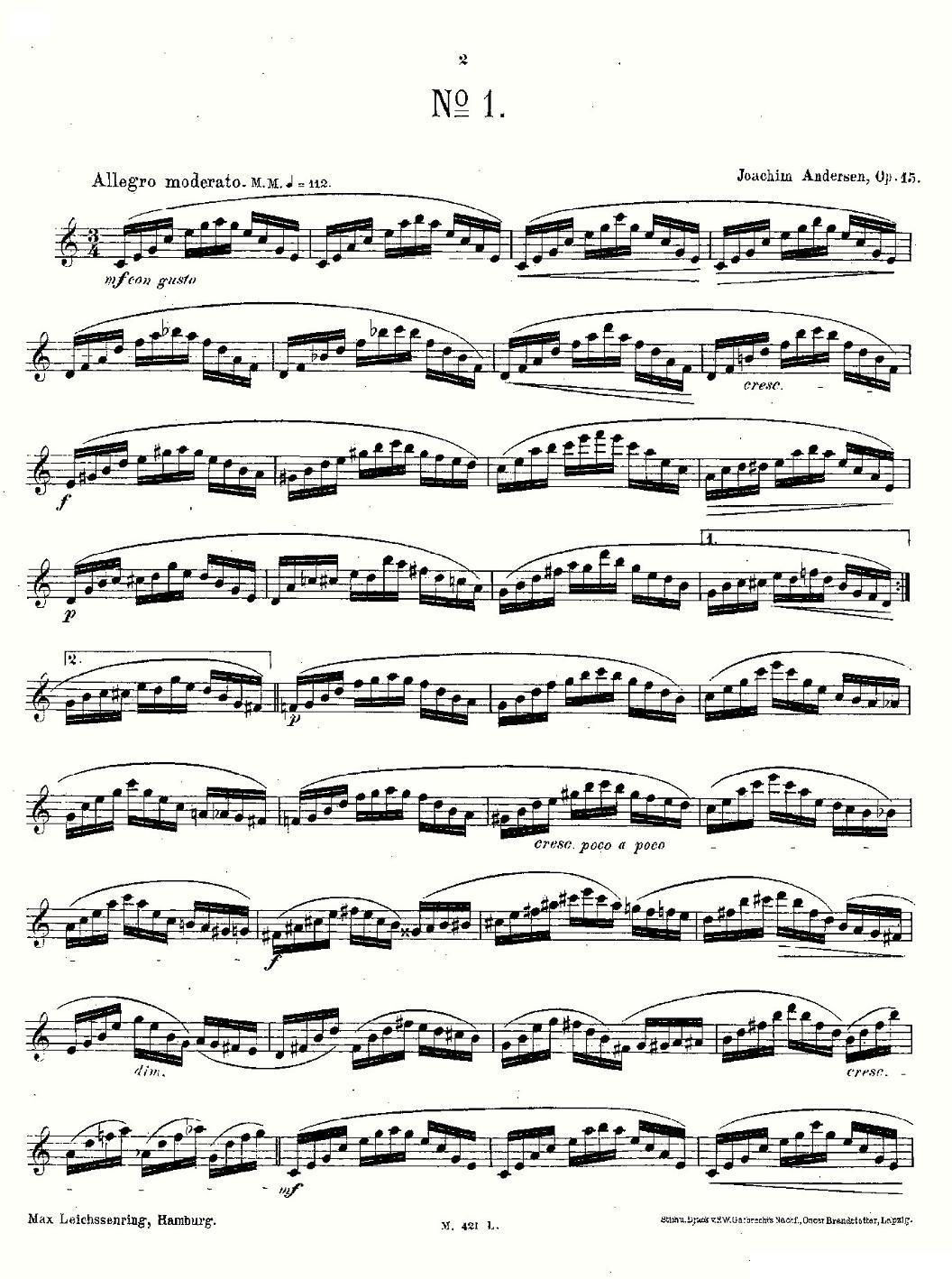 24首长笛练习曲 Op.15 之1—5其它曲谱（图2）