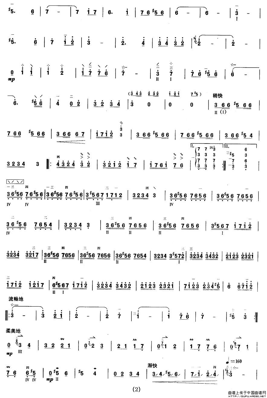 柳琴十级：塔吉克舞曲其它曲谱（图2）