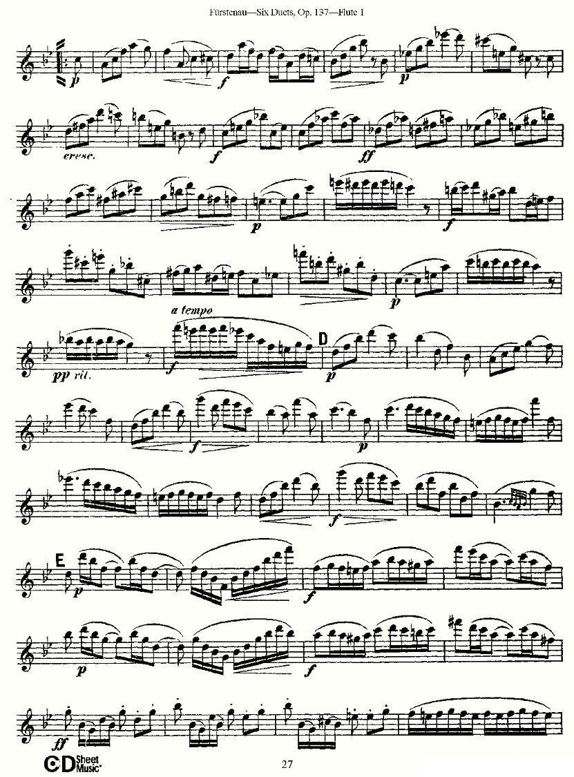 Six Duets, Op.137 之五（二重奏 六首作品 137号）其它曲谱（图3）