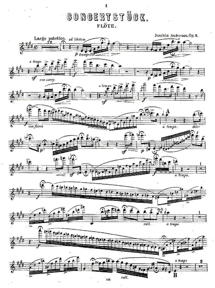 Concertstück . Op. 3. - flute part only其它曲谱（图1）