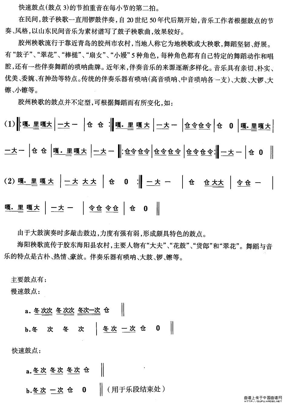 山东秧歌：简介其它曲谱（图2）