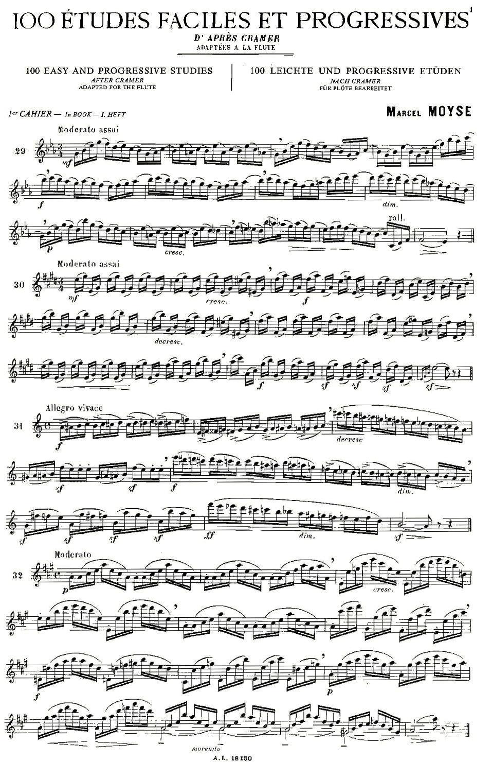 moyse - 100首练习曲之19—40其它曲谱（图1）