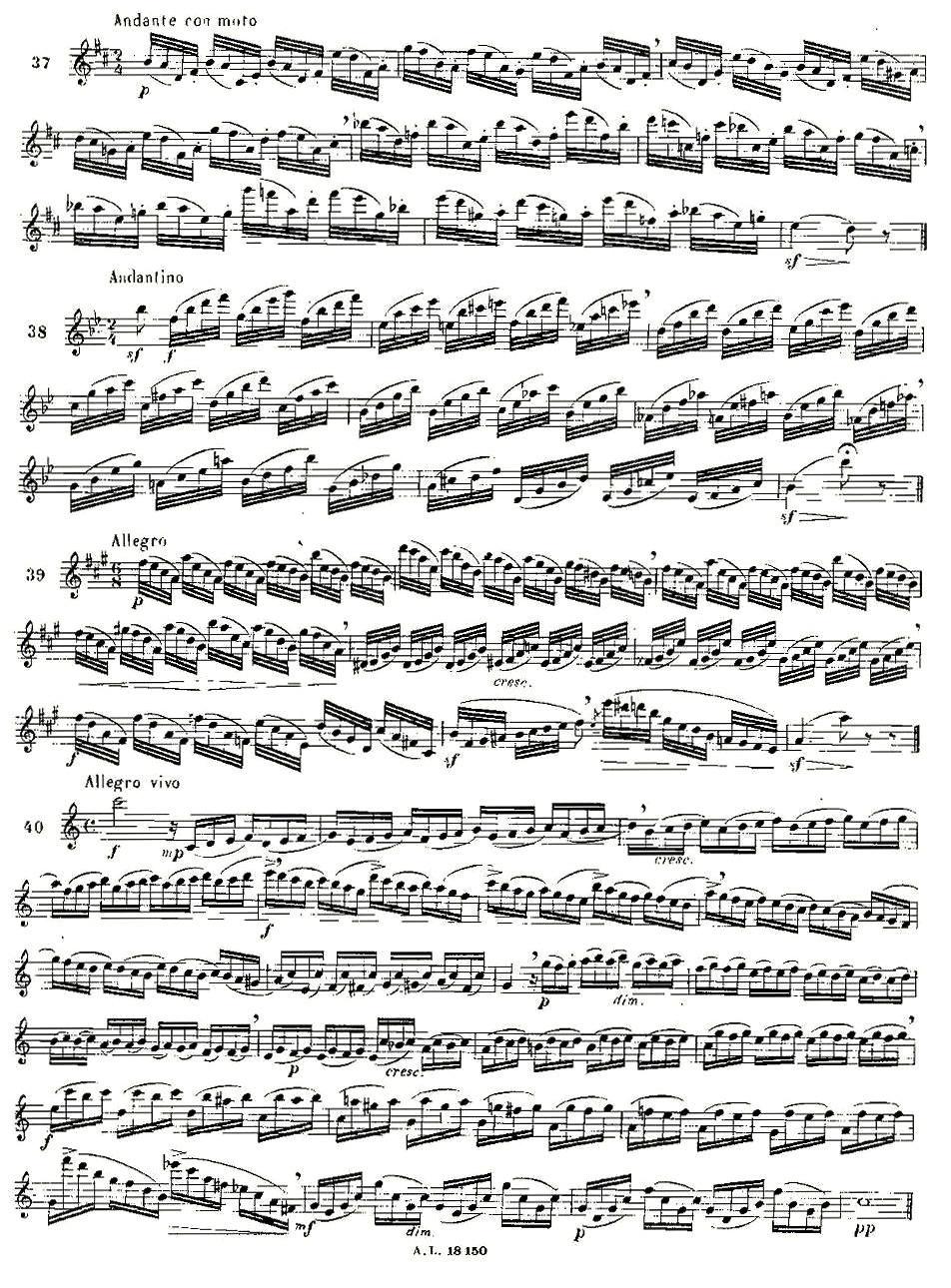 moyse - 100首练习曲之19—40其它曲谱（图3）