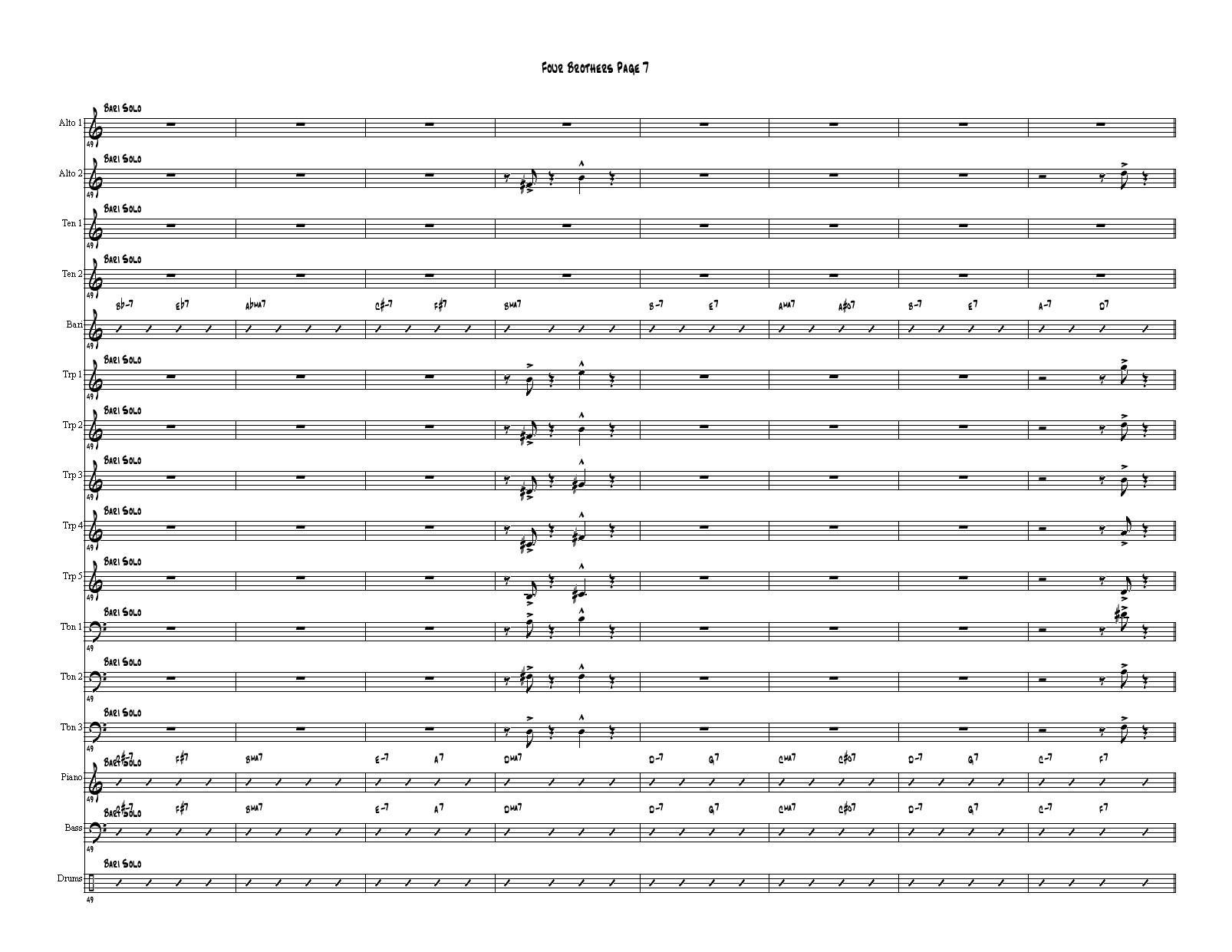 Four Brothers Big Band score（大爵士乐队总谱）其它曲谱（图7）