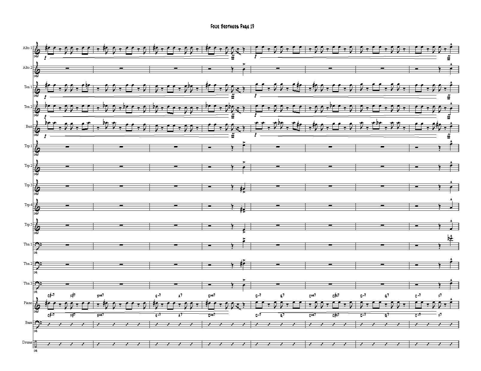 Four Brothers Big Band score（大爵士乐队总谱）其它曲谱（图19）