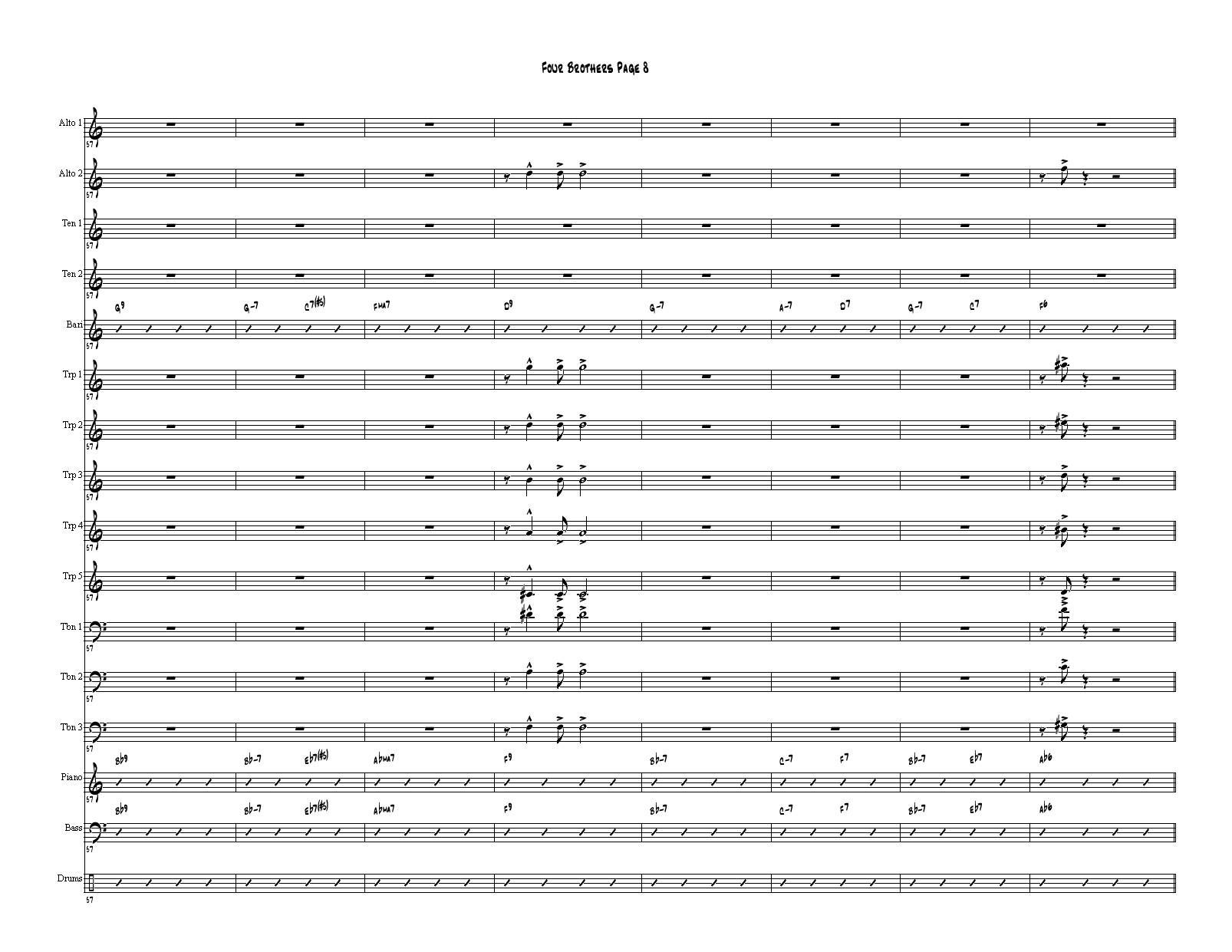 Four Brothers Big Band score（大爵士乐队总谱）其它曲谱（图8）