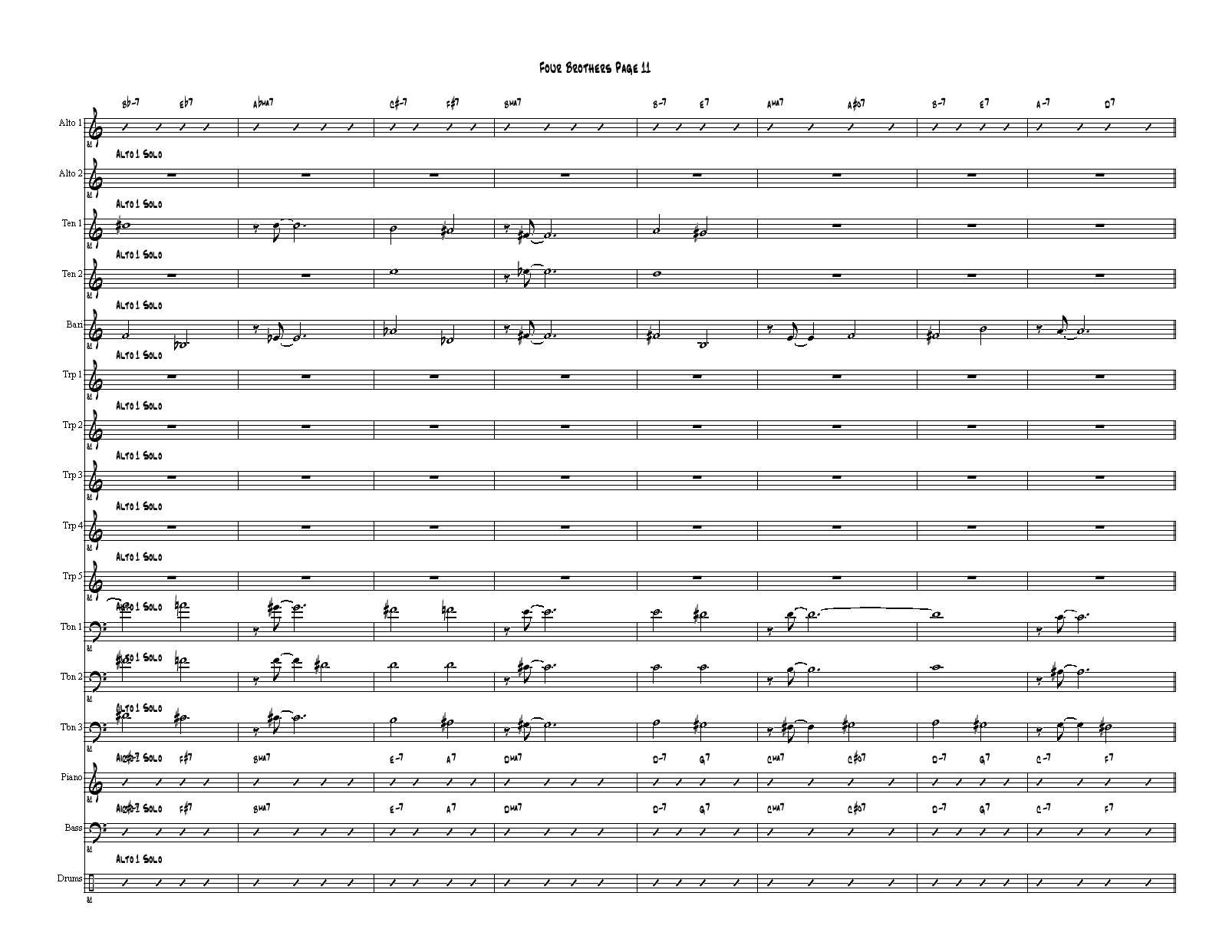 Four Brothers Big Band score（大爵士乐队总谱）其它曲谱（图11）
