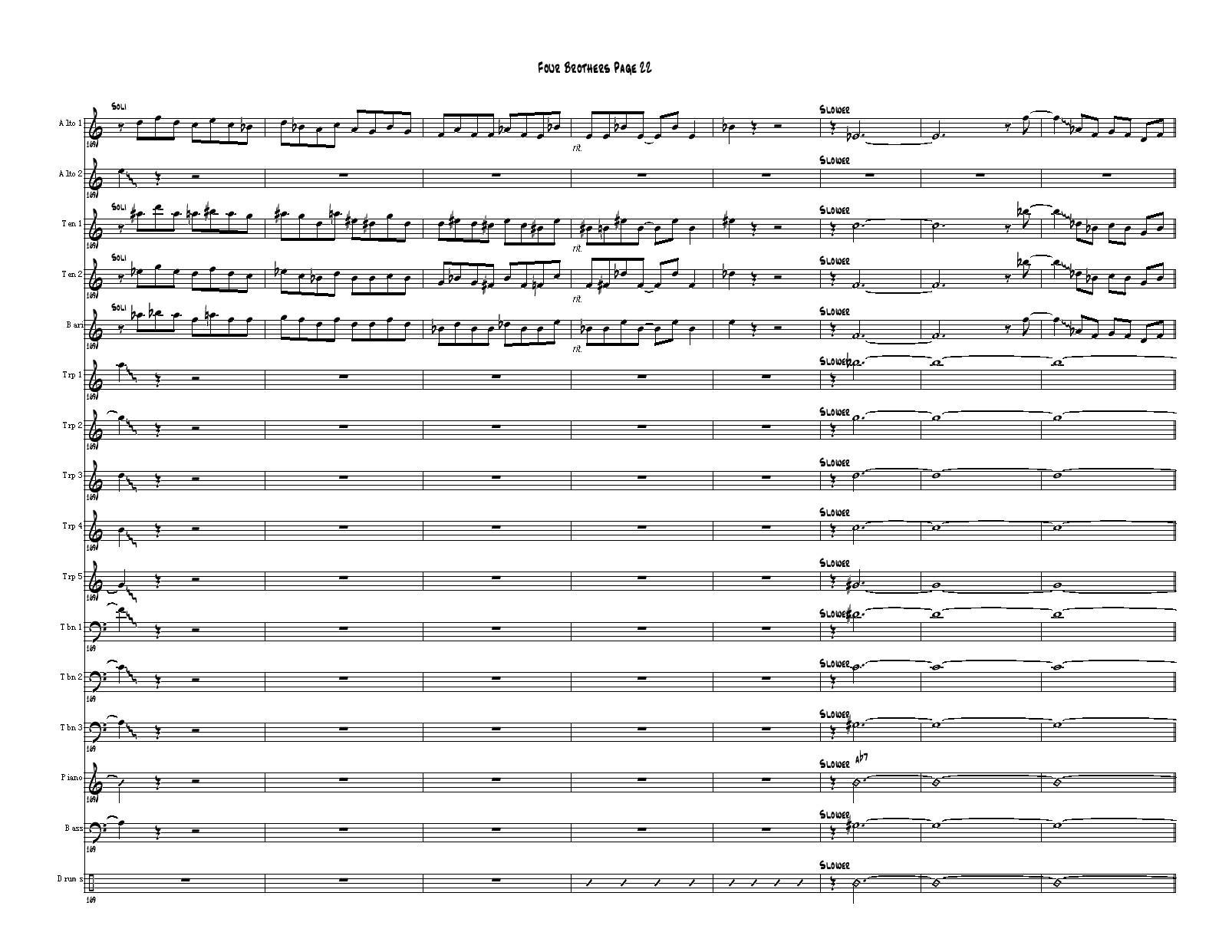 Four Brothers Big Band score（大爵士乐队总谱）其它曲谱（图22）