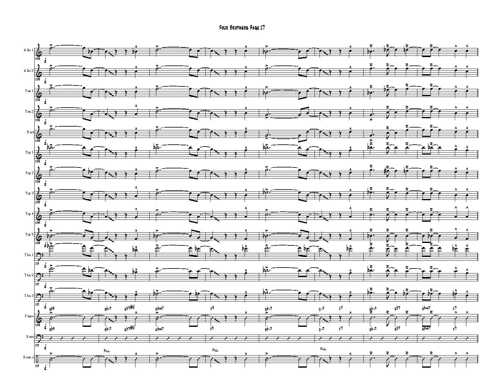 Four Brothers Big Band score（大爵士乐队总谱）其它曲谱（图17）