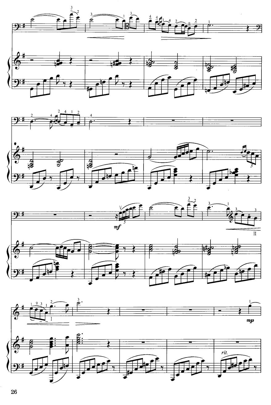 牧歌（大提琴曲）3其它曲谱（图1）