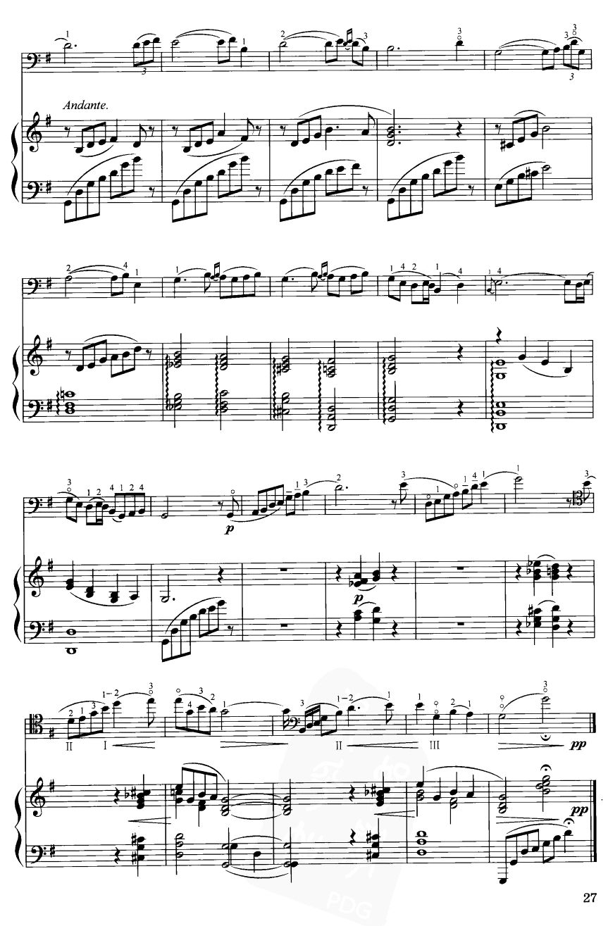 牧歌（大提琴曲）4其它曲谱（图1）