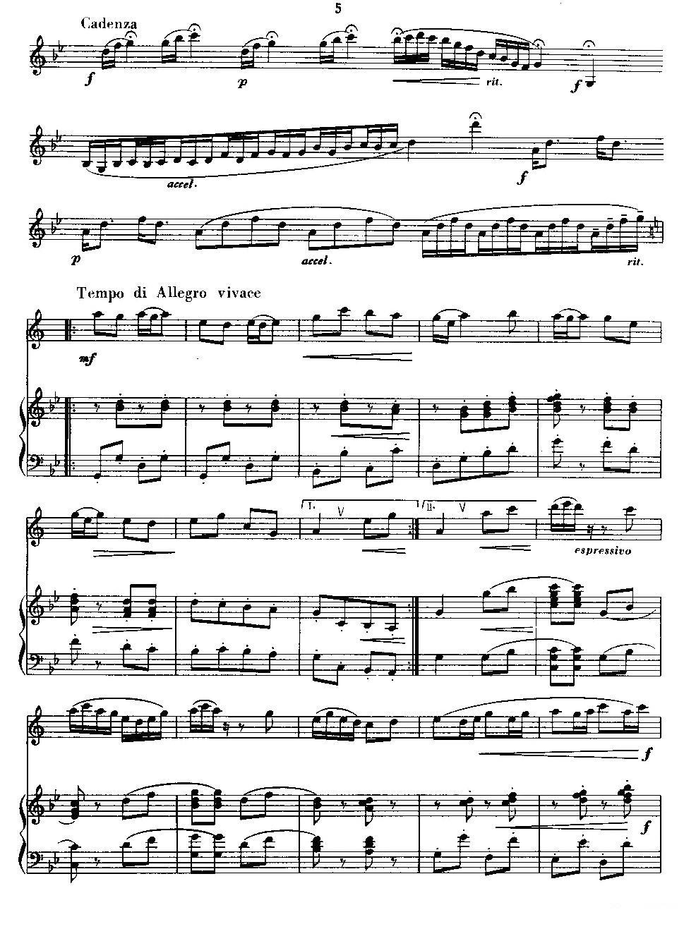 新迎春舞曲（单簧管+钢琴伴奏）其它曲谱（图5）