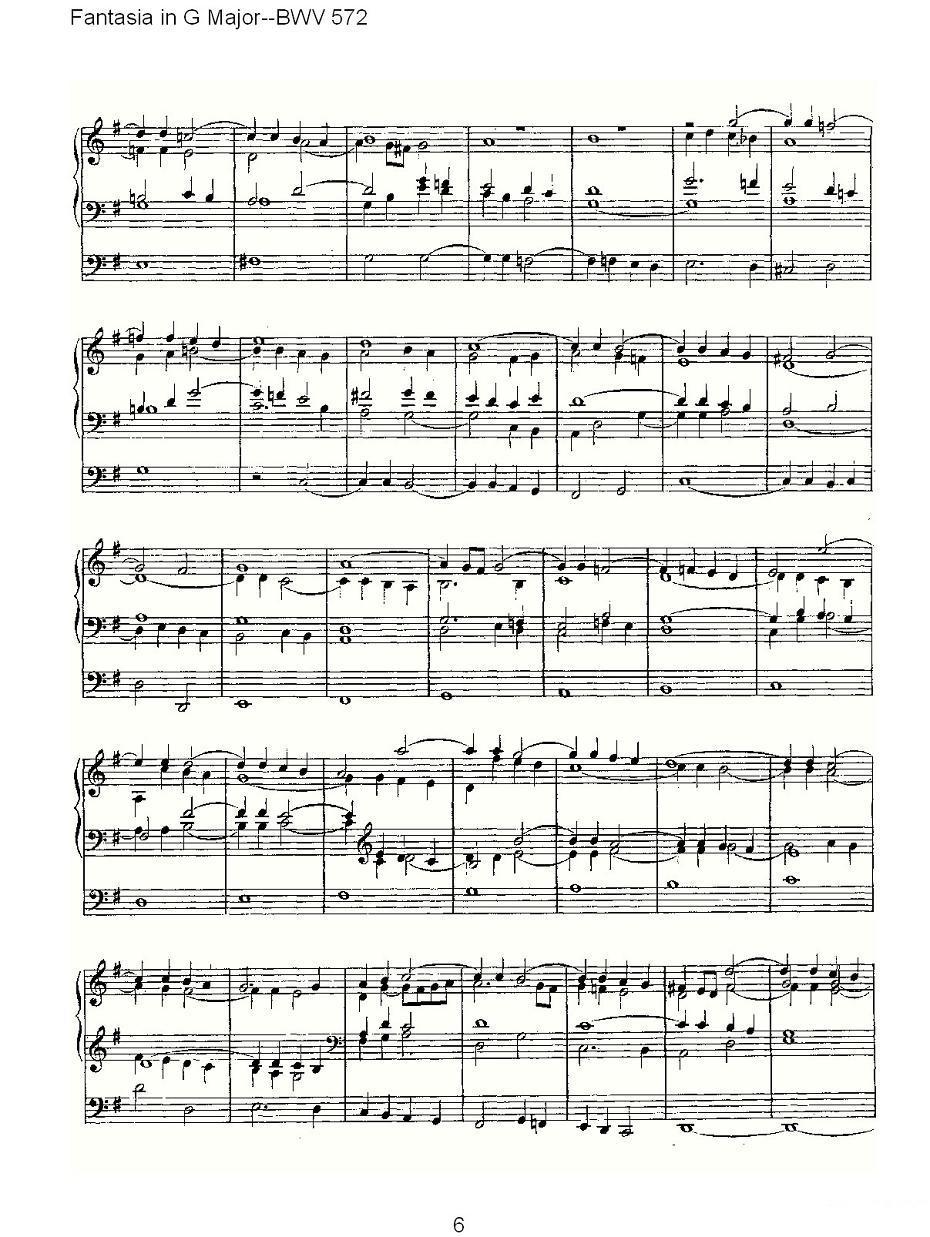 Fantasia in G Major--BWV 572 （管风琴谱）其它曲谱（图6）