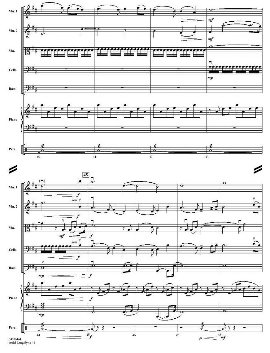 AULD LANG SYNE（友谊地久天长）（小型乐队谱）其它曲谱（图5）