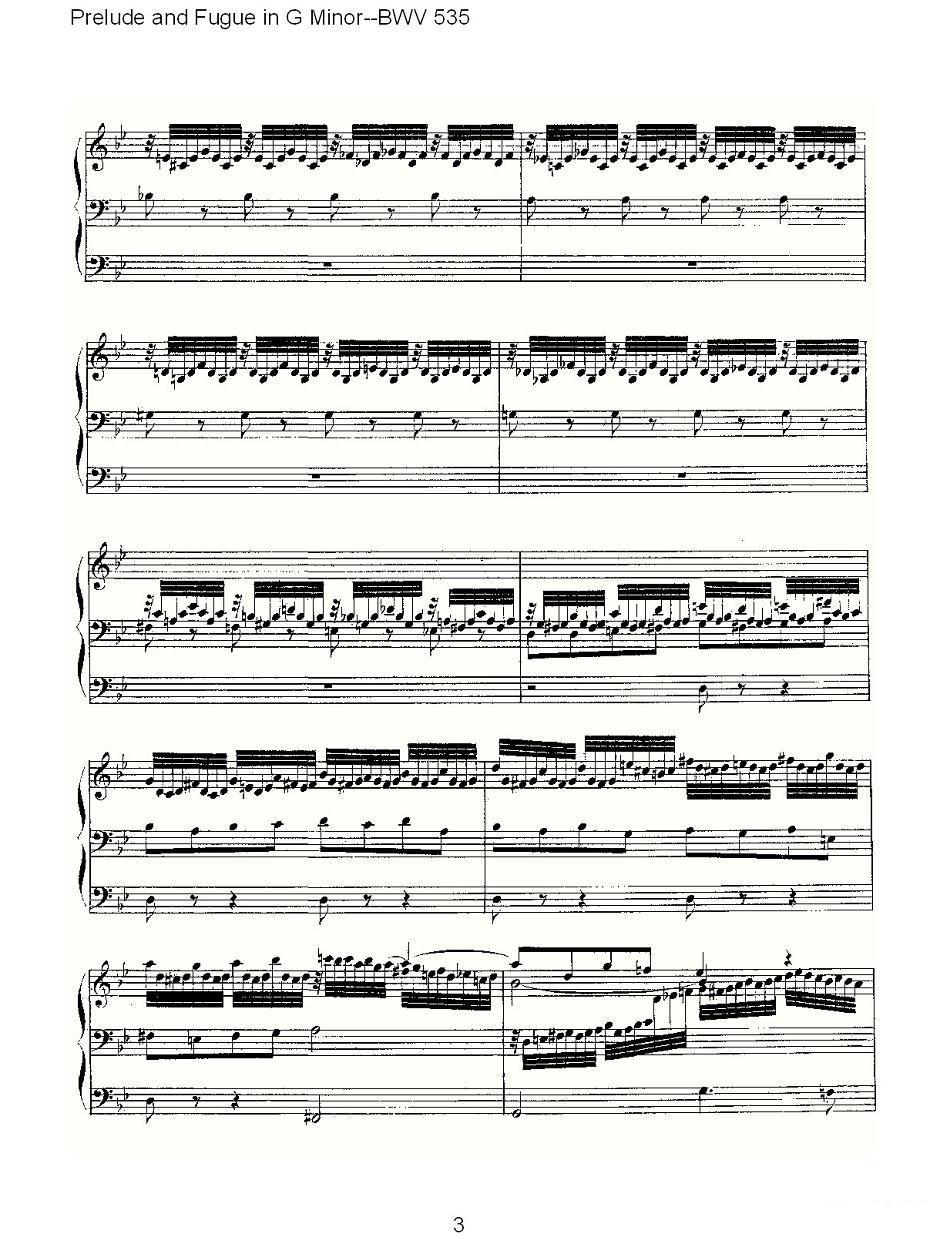 Prelude and Fugue in G Minor--BWV 535 （管风琴谱）其它曲谱（图3）