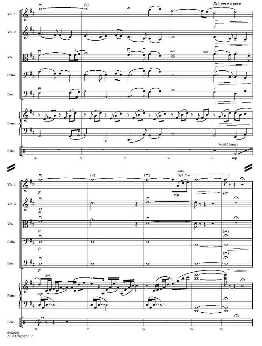 AULD LANG SYNE（友谊地久天长）（小型乐队谱）其它曲谱（图6）