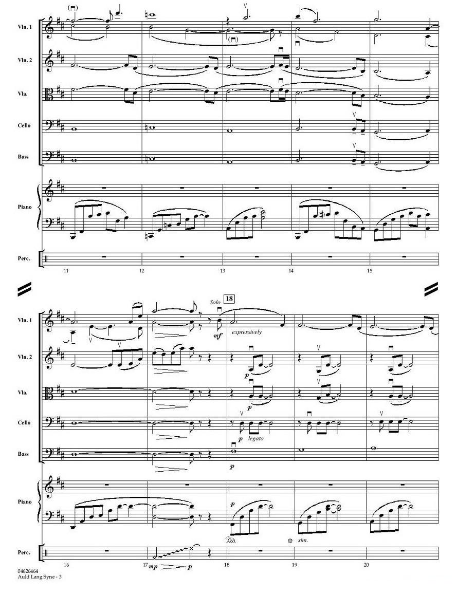 AULD LANG SYNE（友谊地久天长）（小型乐队谱）其它曲谱（图2）