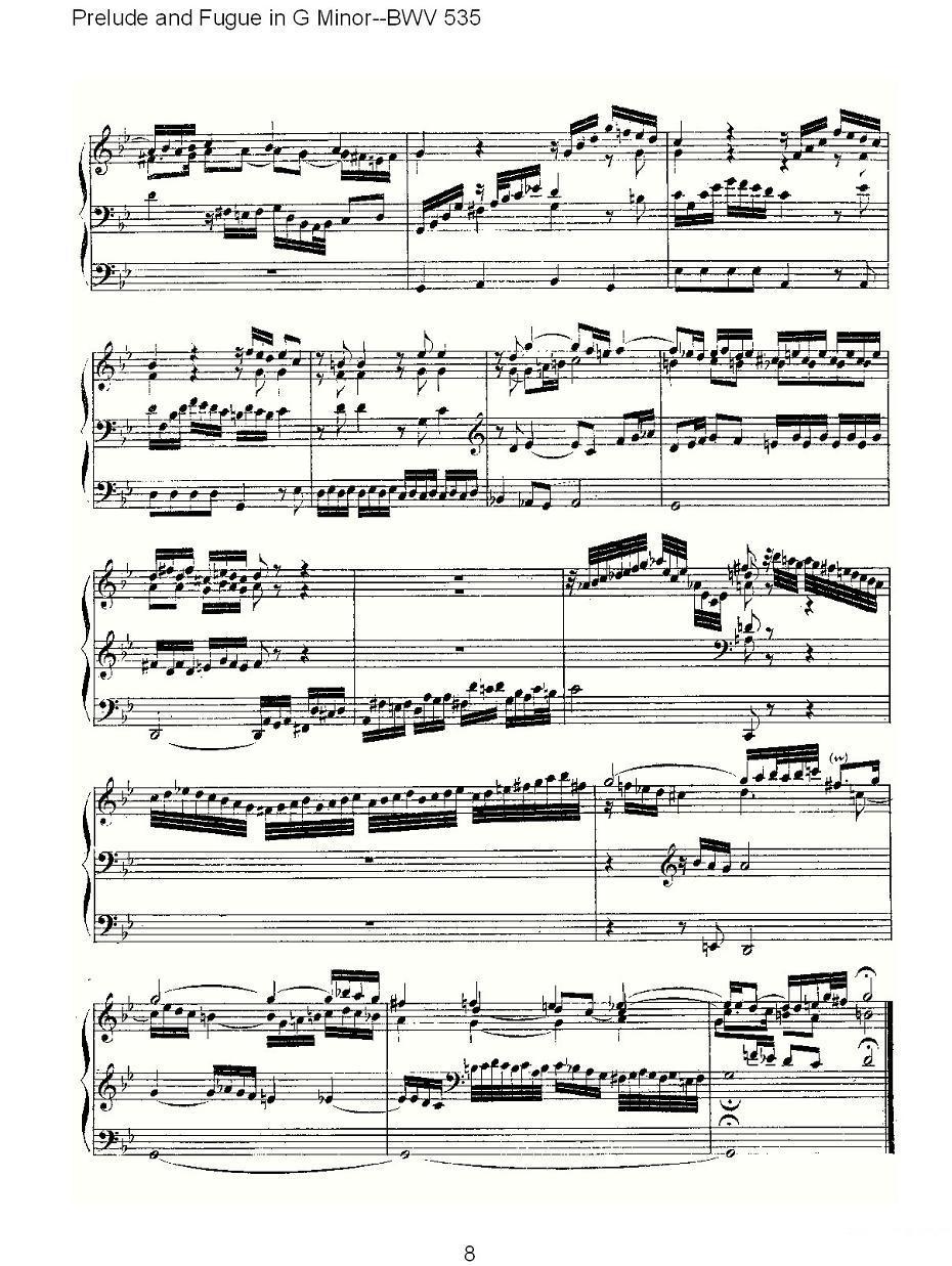 Prelude and Fugue in G Minor--BWV 535 （管风琴谱）其它曲谱（图8）