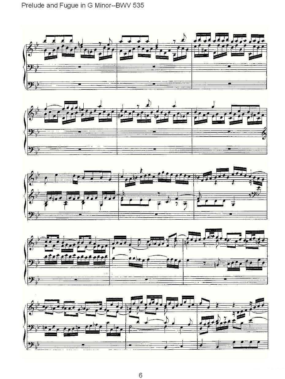 Prelude and Fugue in G Minor--BWV 535 （管风琴谱）其它曲谱（图6）