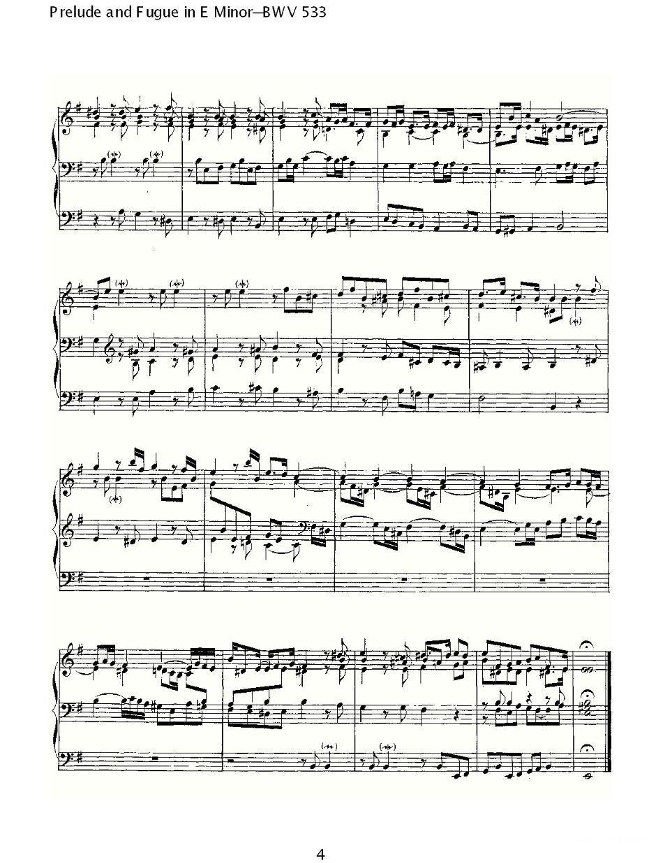 Prelude and Fugue in E Minor--BWV 533 （管风琴谱）其它曲谱（图4）