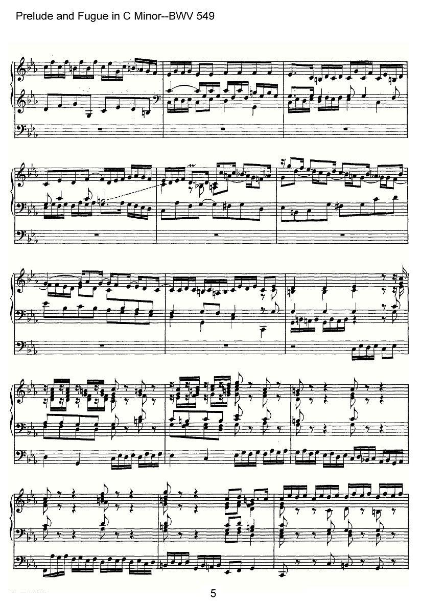 Prelude and Fugue in C Minor--BWV 549（管风琴谱）其它曲谱（图5）