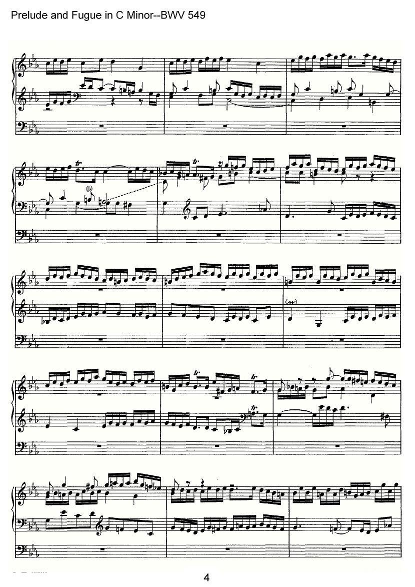Prelude and Fugue in C Minor--BWV 549（管风琴谱）其它曲谱（图4）
