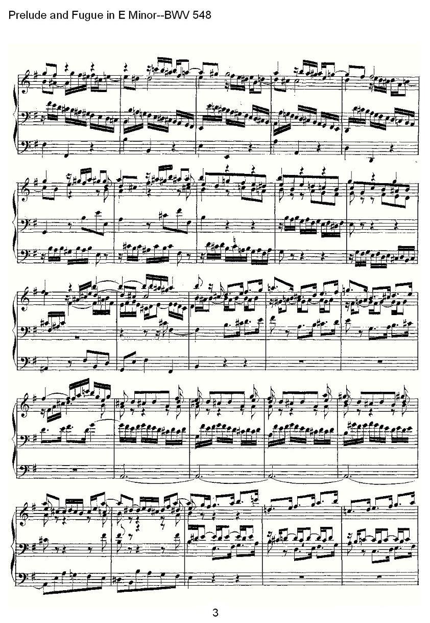 Prelude and Fugue in E Minor--BWV 548 （管风琴谱）其它曲谱（图3）