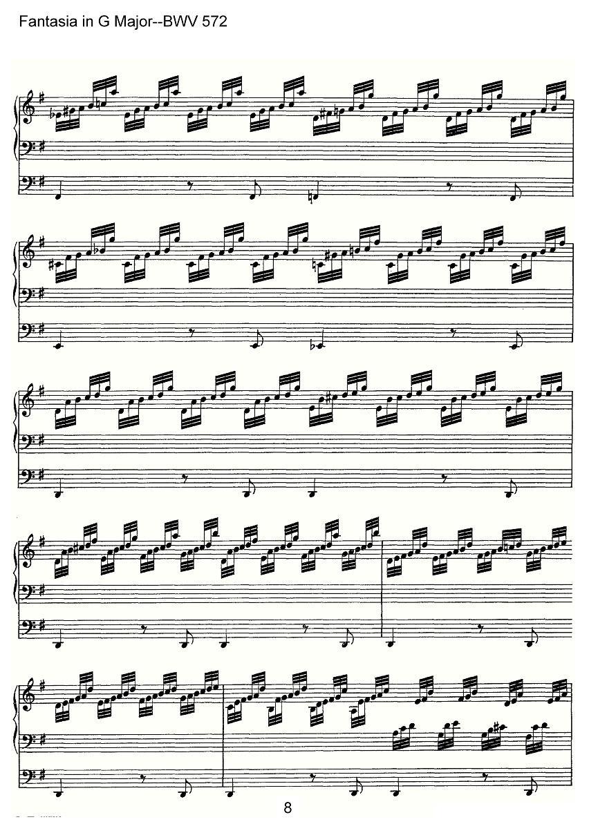 Fantasia in G Major--BWV 572（管风琴谱）其它曲谱（图8）