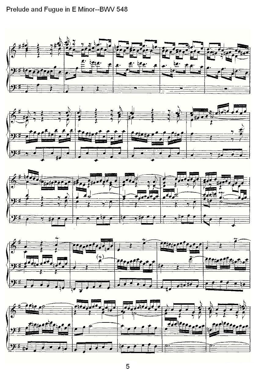 Prelude and Fugue in E Minor--BWV 548 （管风琴谱）其它曲谱（图5）