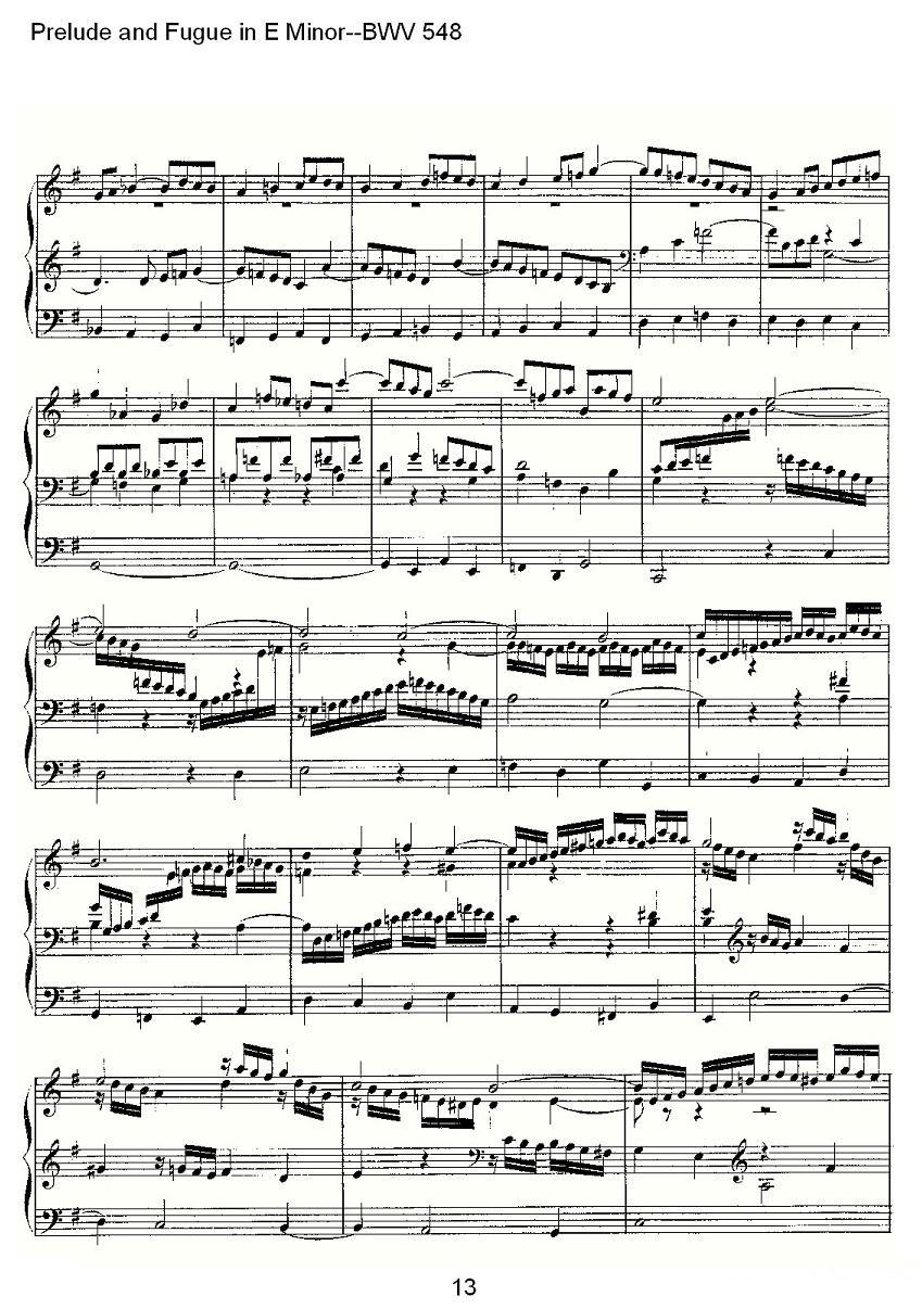 Prelude and Fugue in E Minor--BWV 548 （管风琴谱）其它曲谱（图13）