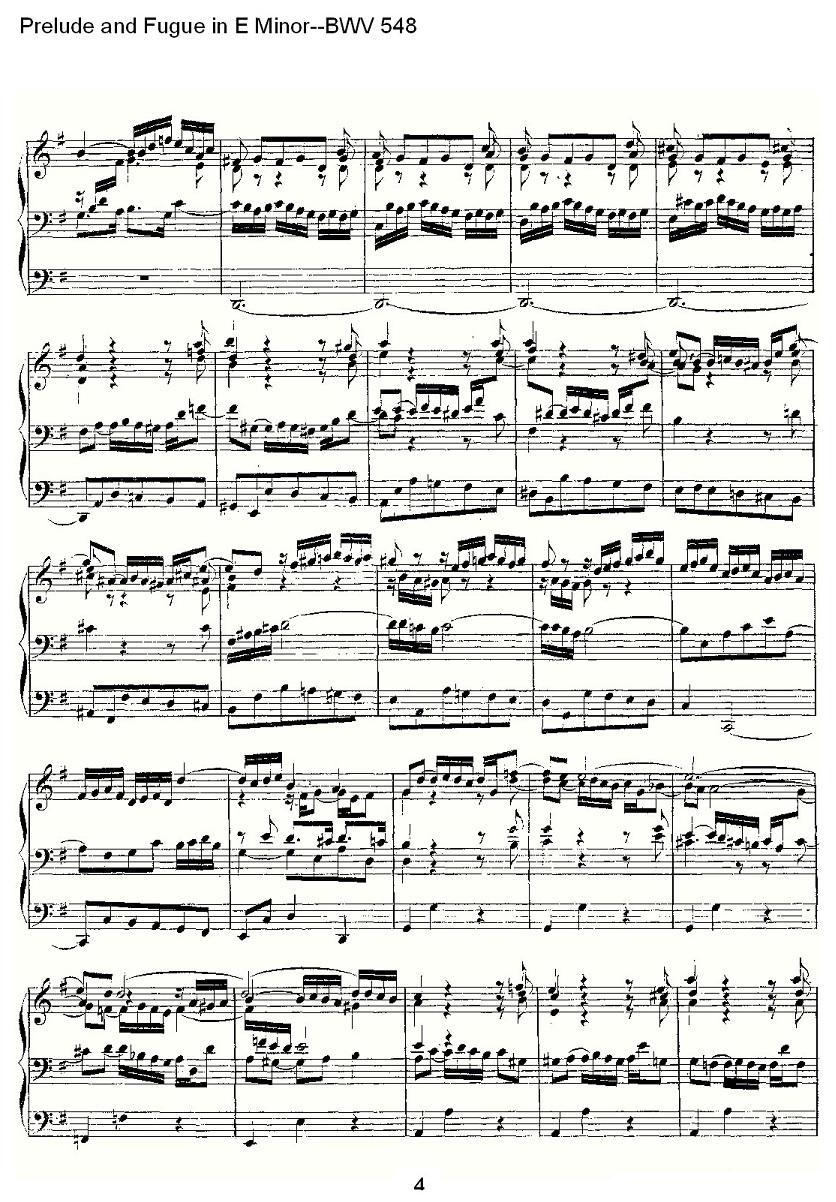 Prelude and Fugue in E Minor--BWV 548 （管风琴谱）其它曲谱（图4）