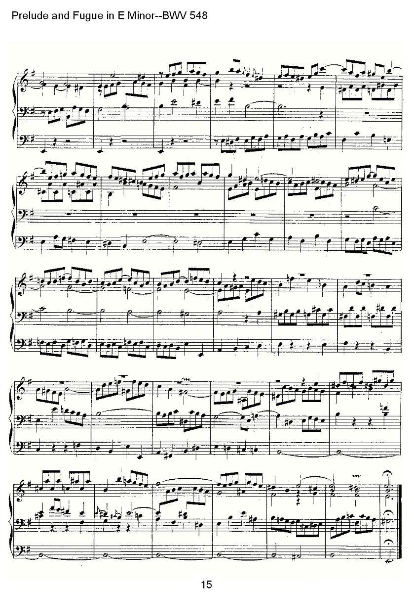Prelude and Fugue in E Minor--BWV 548 （管风琴谱）其它曲谱（图15）