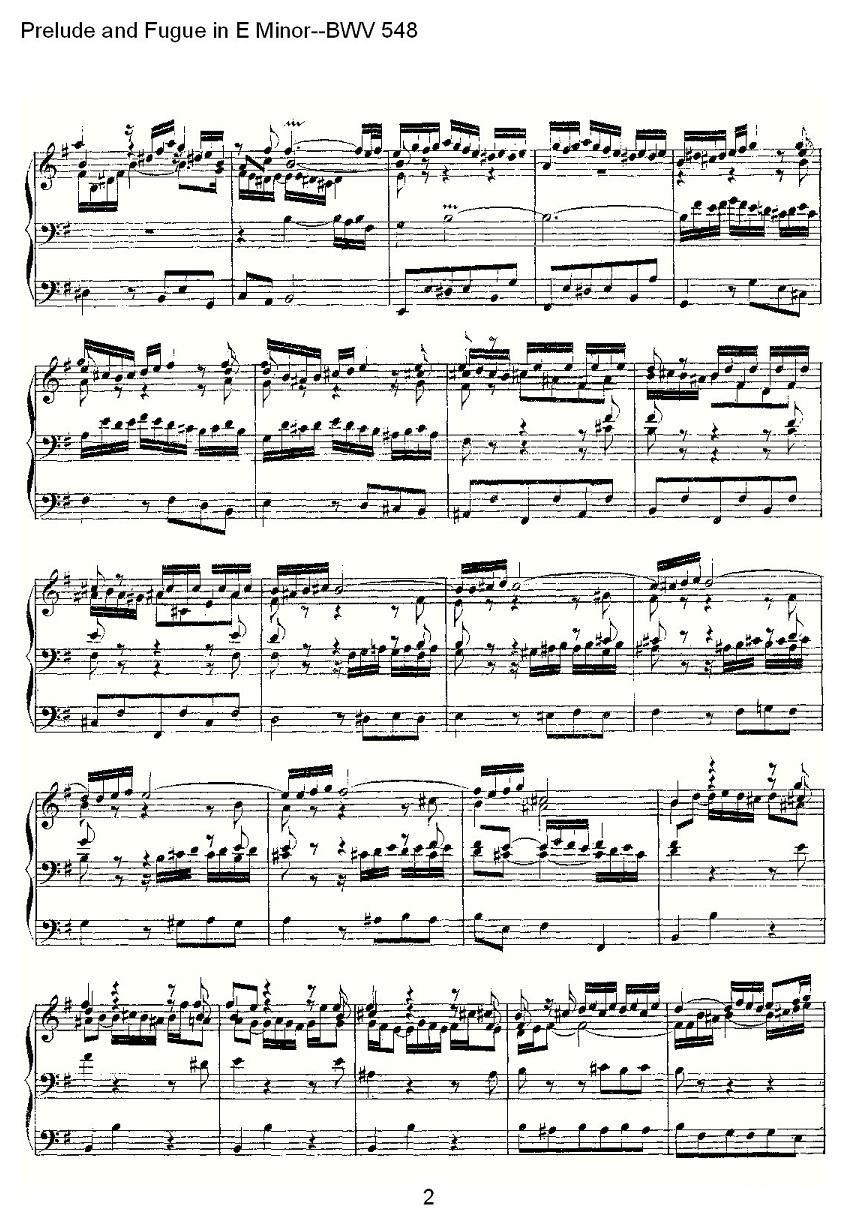 Prelude and Fugue in E Minor--BWV 548 （管风琴谱）其它曲谱（图2）