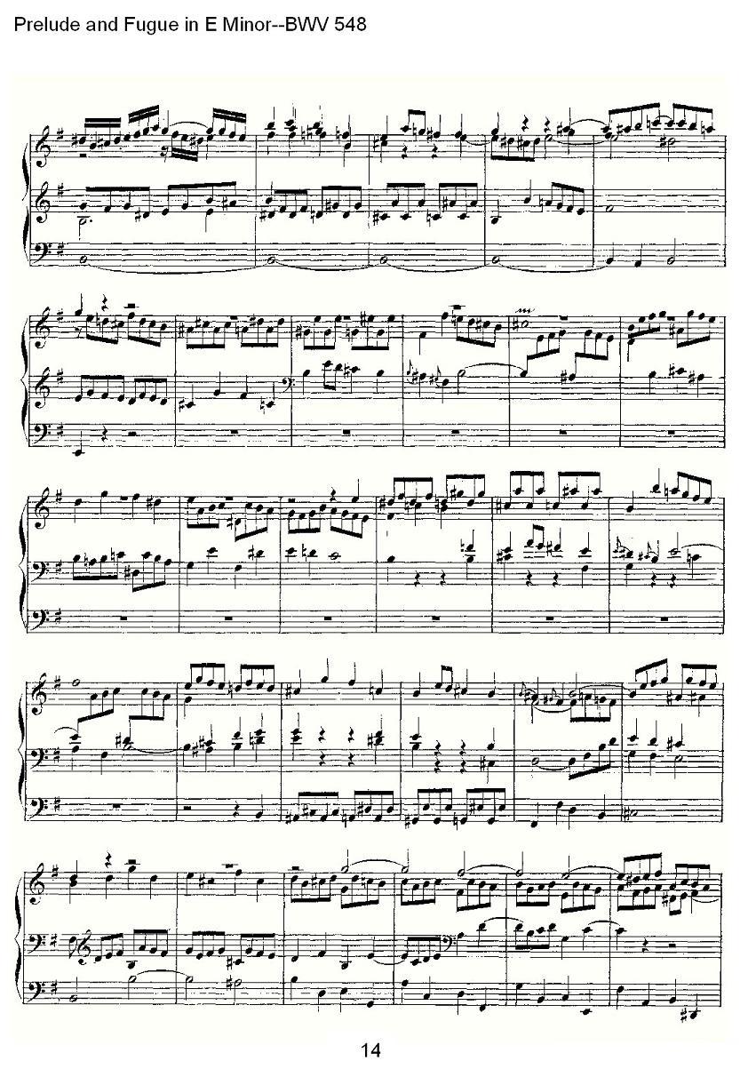 Prelude and Fugue in E Minor--BWV 548 （管风琴谱）其它曲谱（图14）