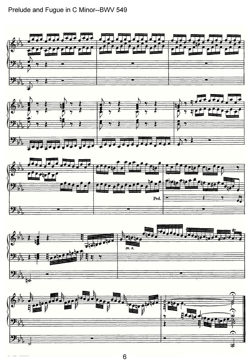 Prelude and Fugue in C Minor--BWV 549（管风琴谱）其它曲谱（图6）