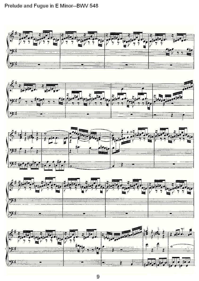 Prelude and Fugue in E Minor--BWV 548 （管风琴谱）其它曲谱（图9）