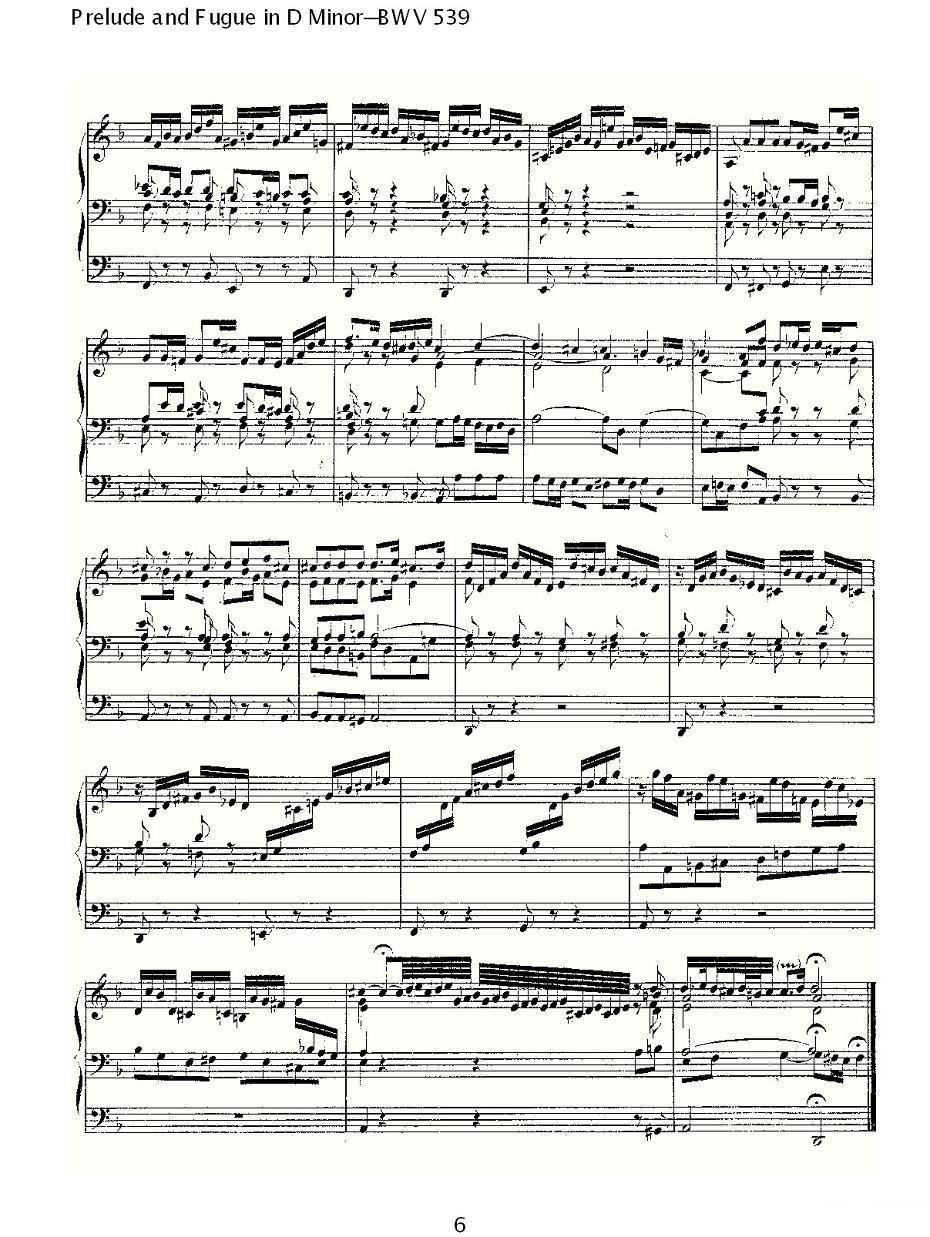 Prelude and Fugue in D Minor--BWV 539 （管风琴谱）其它曲谱（图6）