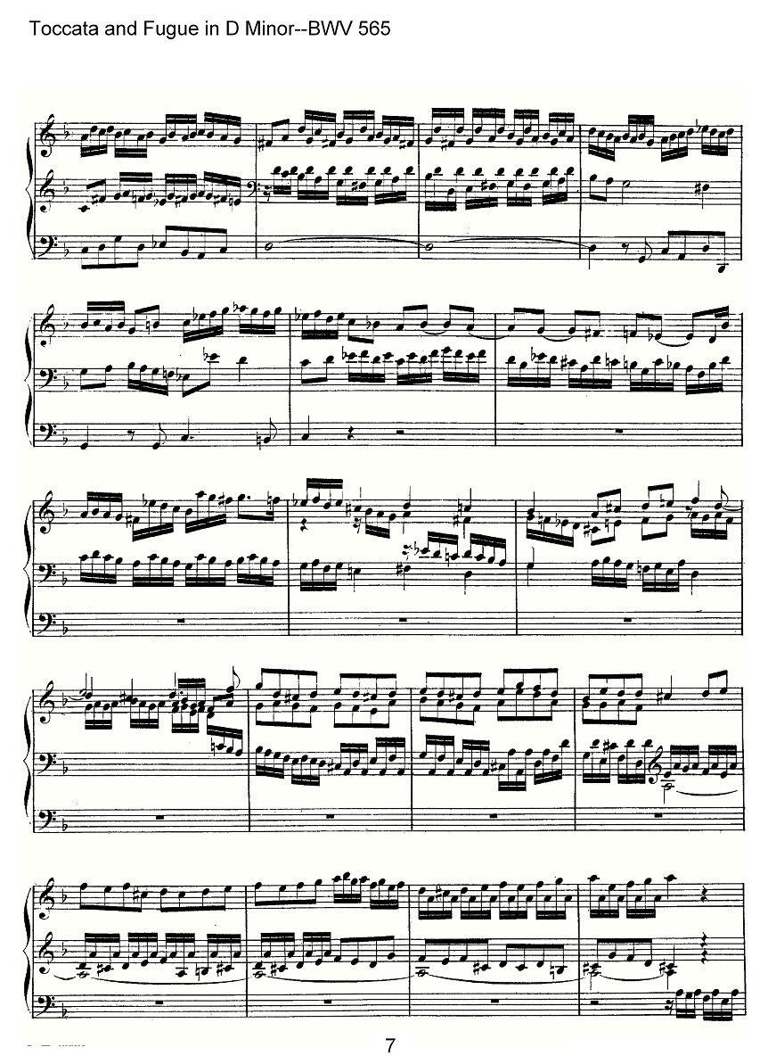 Toccata and Fugue in D Minor--BWV 565（管风琴谱）其它曲谱（图7）