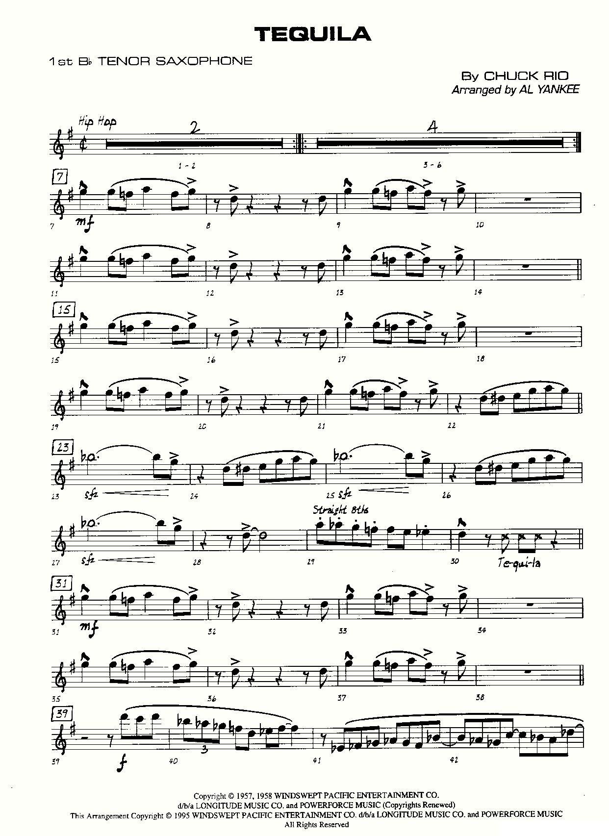 龙舌兰（爵士大乐队总分谱、总政军乐团演奏版）其它曲谱（图5）