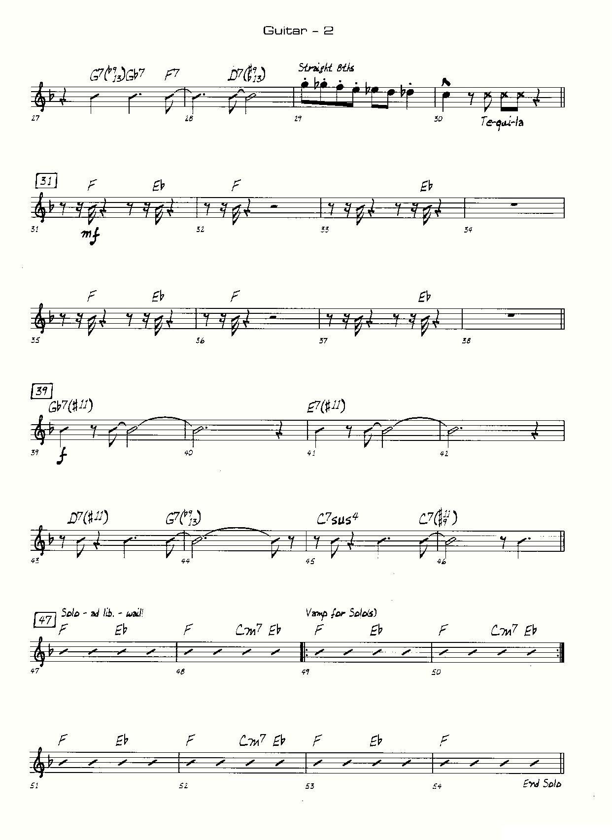 龙舌兰（爵士大乐队总分谱、总政军乐团演奏版）其它曲谱（图28）