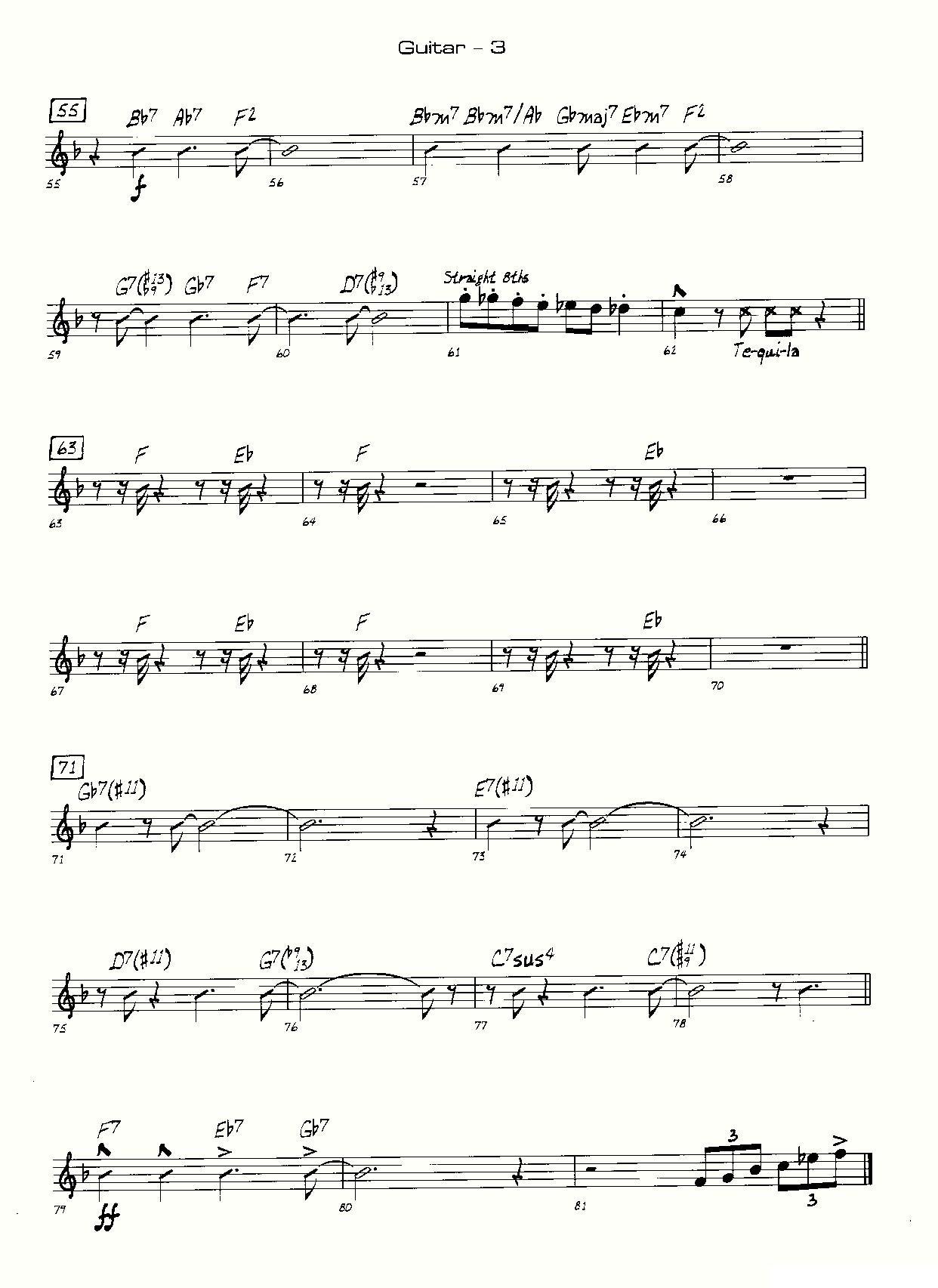 龙舌兰（爵士大乐队总分谱、总政军乐团演奏版）其它曲谱（图29）