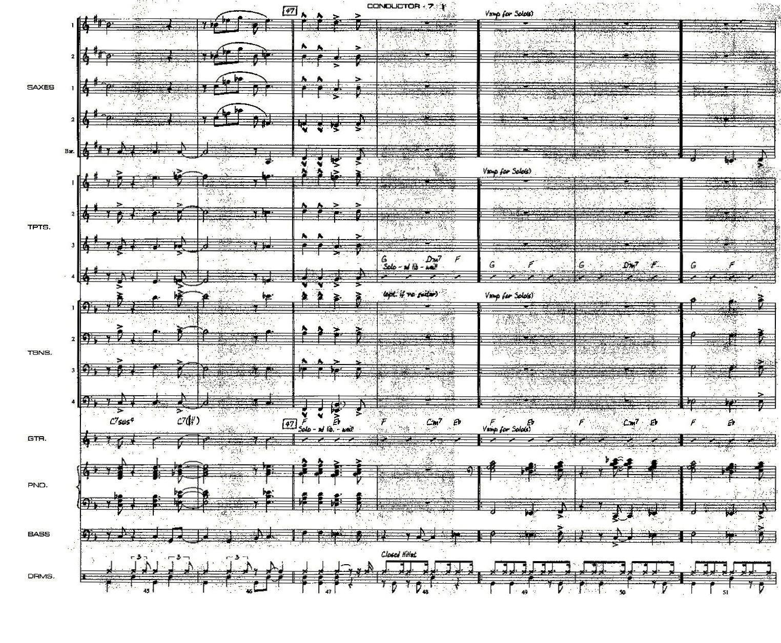 龙舌兰（爵士大乐队总分谱、总政军乐团演奏版）其它曲谱（图44）