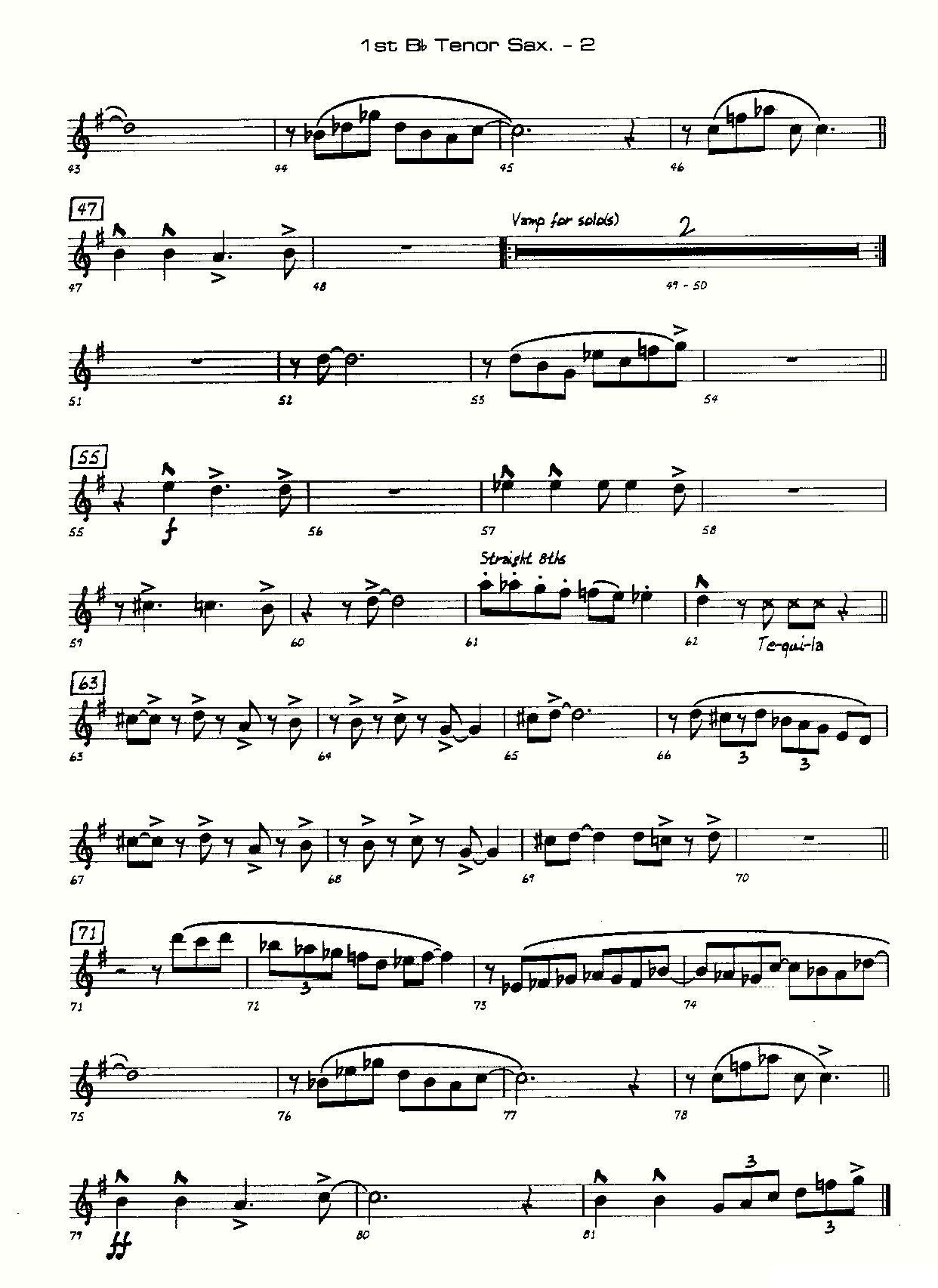 龙舌兰（爵士大乐队总分谱、总政军乐团演奏版）其它曲谱（图6）